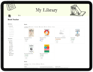 Notion book tracker template