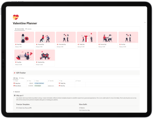 Valentine Planner Notion Template