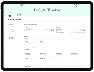 notion budget tracker template